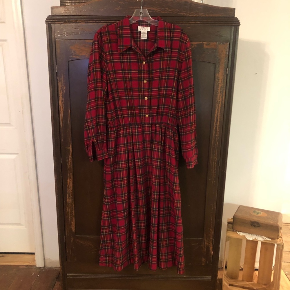 Vintage Talbots Plaid Dress with Pockets